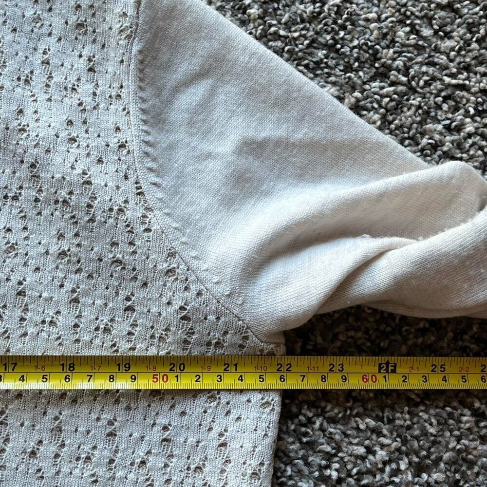 100% Wool Coldwater Creek Cardigan Women 1X Beige Cottagecore Woodsy Countrygirl - Picture 6 of 8